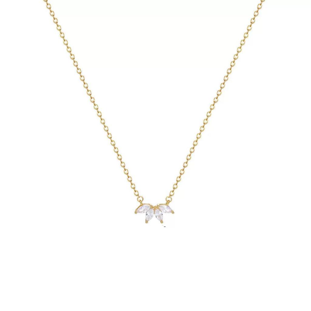 Collier feuille en argent sterling S925: Collier Choker Minimaliste, Mode Rétro pour Femmes