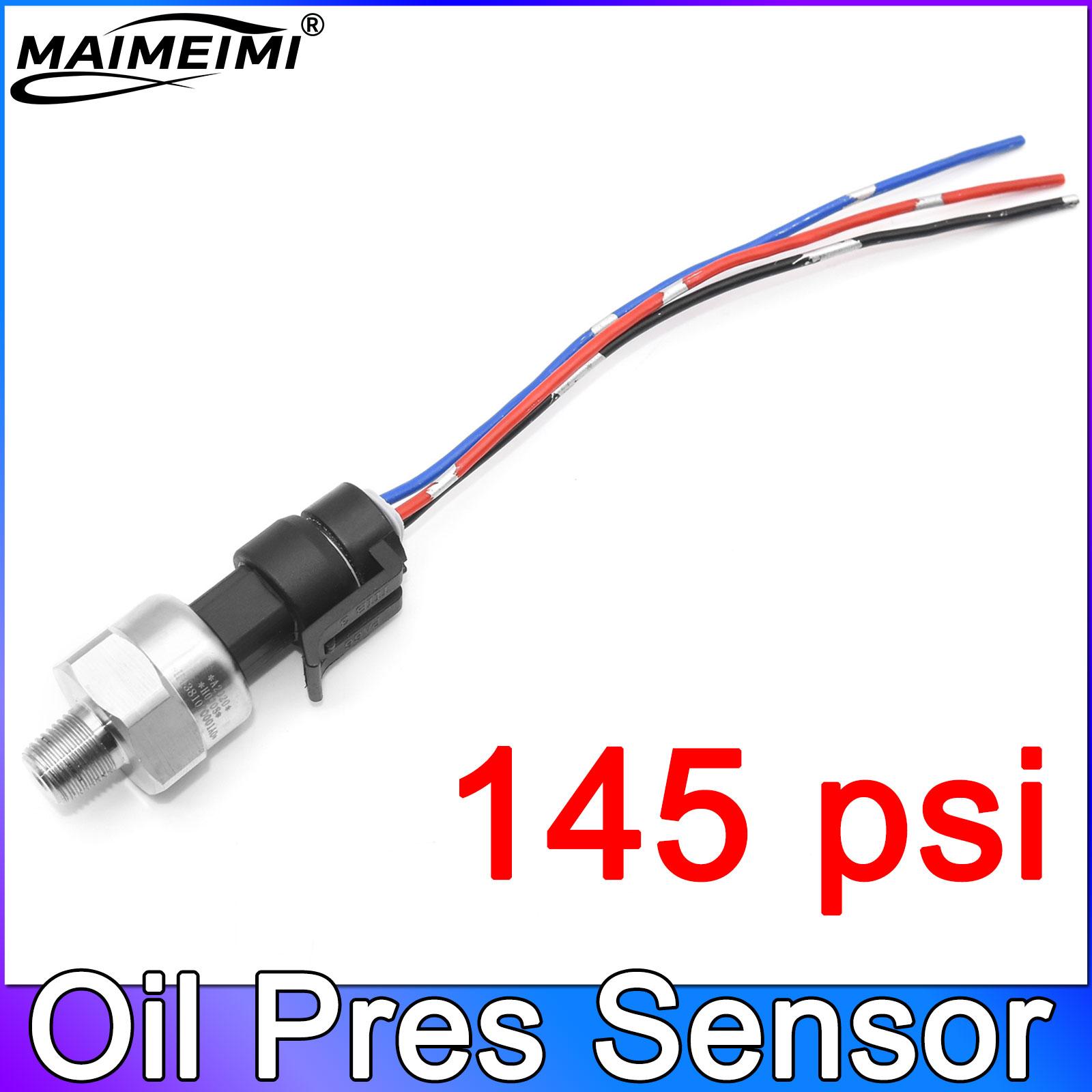 1 шт. Датчик давления масла DC 5V 1/8NPT Преобразователь давления Передатчик Датчик Нержавеющая сталь Масло Воздух 115psi 215psi 300PSI 500 psi LS0015-145PSI