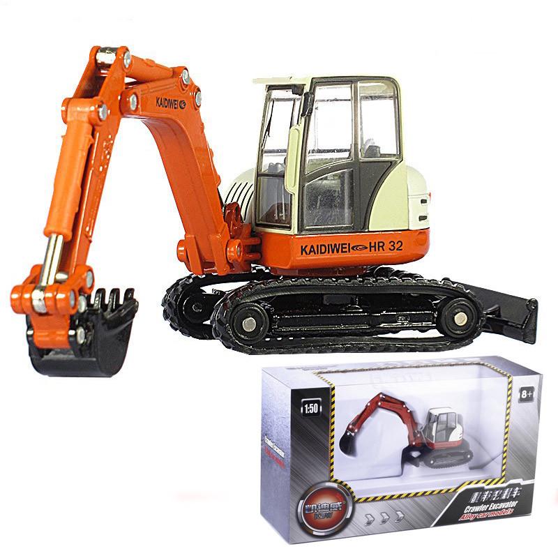 KDW 1:50 Alloy Tracked Excavator Model - Boy s Digger, Trencher, Shovel Loader. Window Box