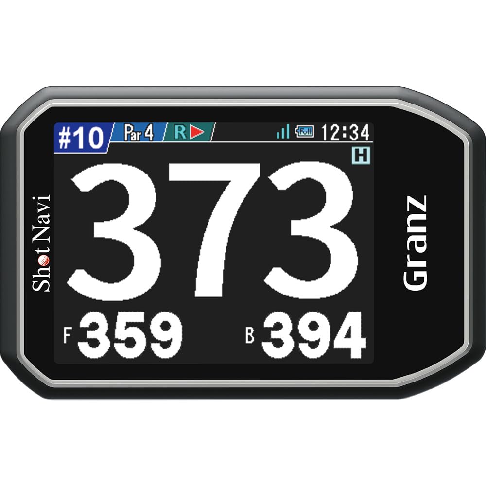 Shot Navi Granz BK Golf GPS with Touch Large Made in Equipped with the Latest GPS Michibiki L1S Competition Elevation Difference Panel, Text,