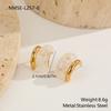 Color Retro Amber Resin K Gold Earrings French Light Luxury ins Premium Maillard Stud Earrings Women