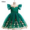 Mesh Puff Skirt Christmas Princess Dress Lace Collar Christmas Dance Dress  Birthday Gala