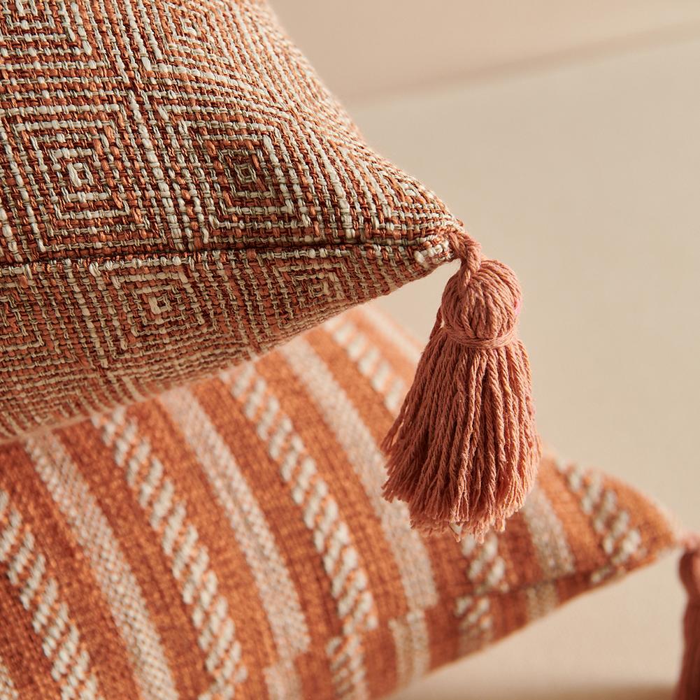Linen Tassels Cushion Cover Orange Pillowcase For Living room Bed Chair Sofa Decorative Pillow Covers Home Decor 45X45 30X50 1PC