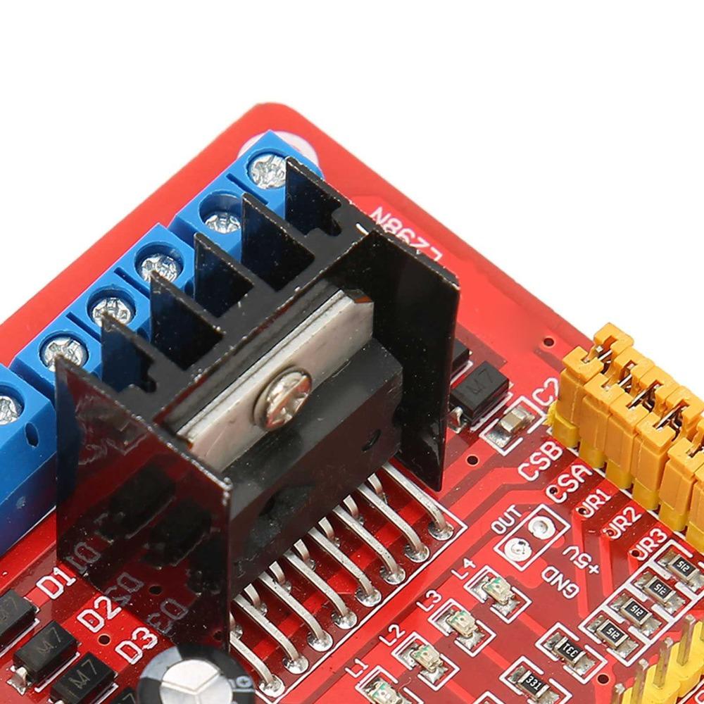 L298N Stepper Motor Driver Module Dual H Bridge 2A Dual H Bridge Motor Driver Easy To Install Red DC Stepper Motor Driver