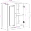 Bathroom Storage Cabinet UTRECHT White 59.5 x 31 x 77 cm