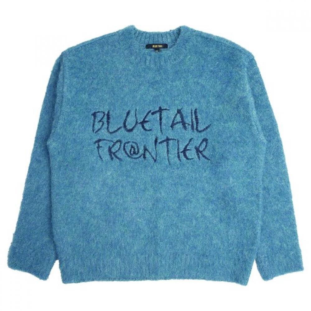 Bluetail Crew Neck Sweater Letter Embroidery Green Azh4sw02gn