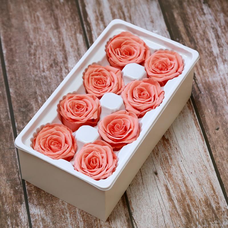 Ewige Lebensblume Material Geschenkbox Unsterbliche Rose Blume Getrocknete Rose Künstliche Konservierte Blumen Kopf Rosen