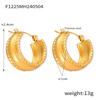 Gold Plated Geometric Titanium Steel Earrings - Elegant Cool Style for Women
