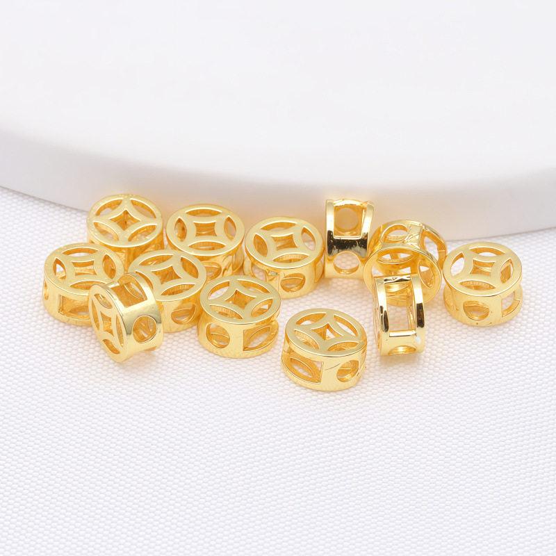 Hohl-Abstandshalterperlen, 14 Karat vergoldet, für DIY-Schmuck und Perlenarbeiten