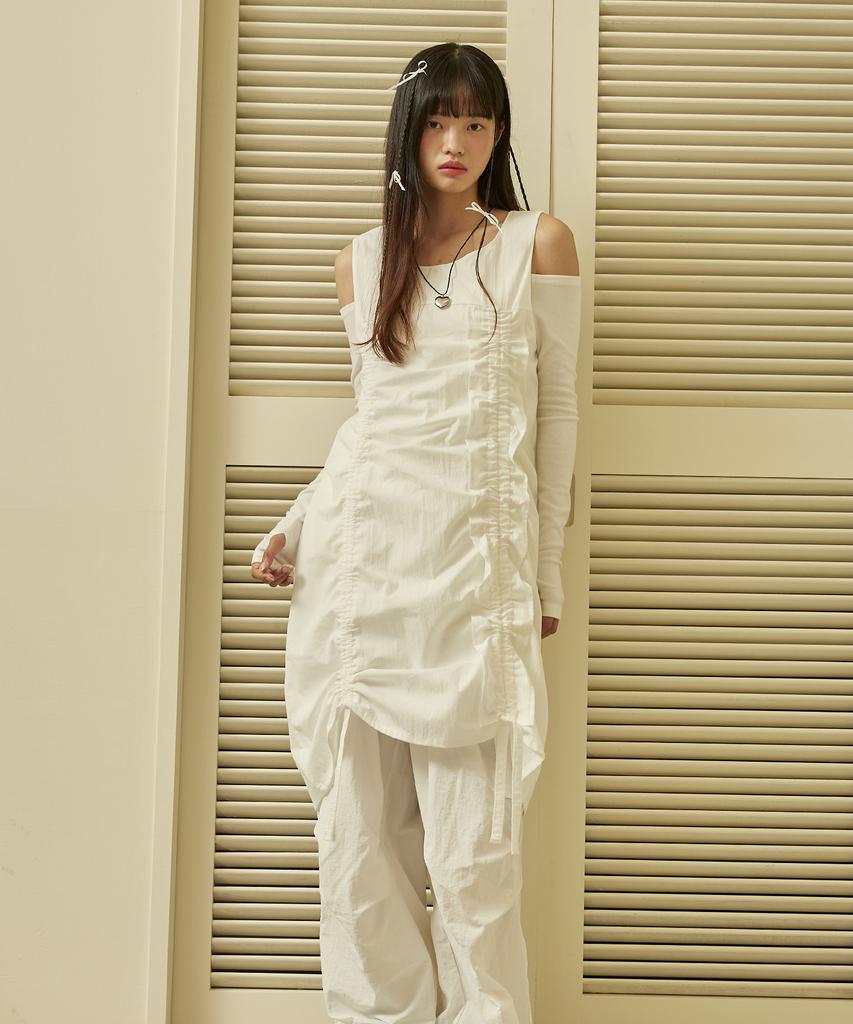 Itove Seoul Shirred Nylon Dress
