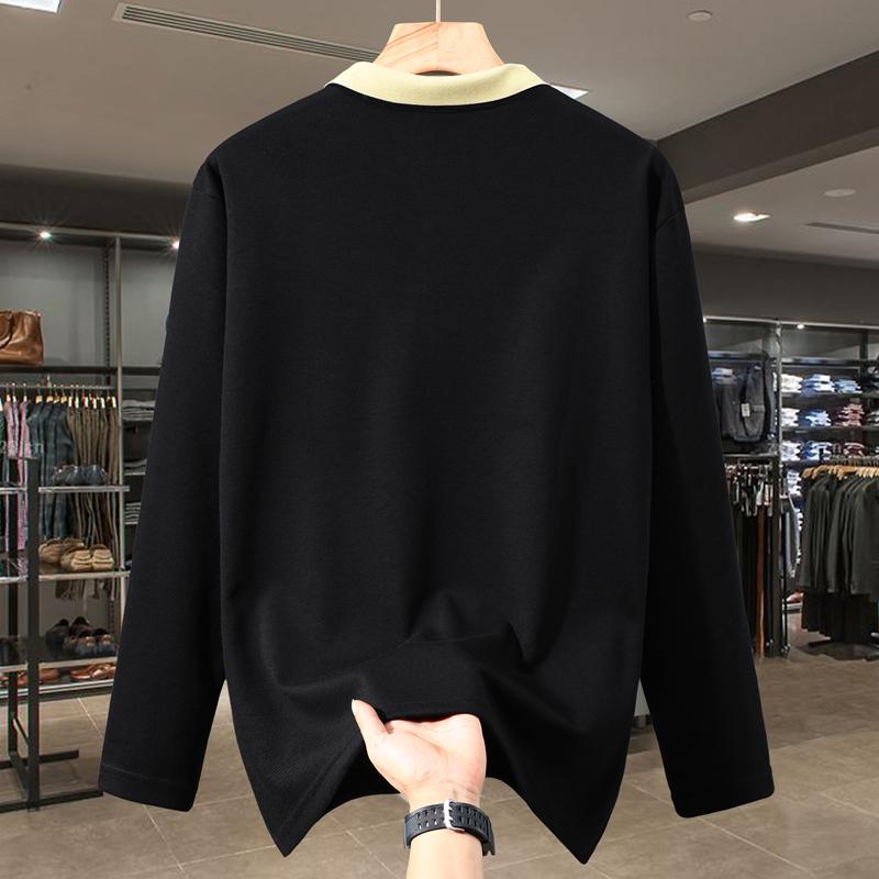 Plus Size 5XL-13XL Autumn Oversize POLO Long Sleeve Tops for Men Pullovers Casual Men's Sweatshirts