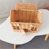 Plastic Wicker Picnics Basket with Handle Elegant House Shaped Rattan Suitcase Stylish Christmas Gift Packaging Box