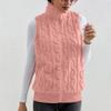 Women S Thick Fleece Sleeveless Vest Jacquard Autumn Winter Casual Top