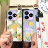 Waterproof Dirt-resistant Phone Case For ZTE Blade V60 Design/Axon 60 Lite Anti-knock Flower Wristband Soft case Lanyard