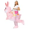 Kids Bunny Inflatable Costume Adult Rabbit Anime Mascot Performance Clothes Halloween Party Carnival Easter Cosplay Costumes