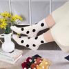 [Set of 10] Women's Polka Dot Banded Mid-Calf Socks
