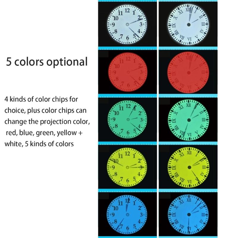 LED Analog Projection Clock with Roman and Arabic Numerals Dials Adjustable Brightness for Easy Nighttimes Viewing