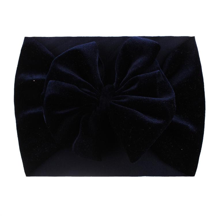 Super Soft Velvet Baby Headbands for Newborn Girls Elegant Bow Hair Accessories Wrap for Toddlers