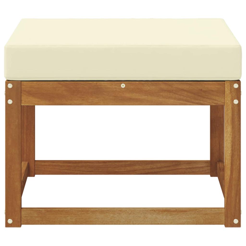 Outdoor Footstool Solid Acacia Wood Natural Brown