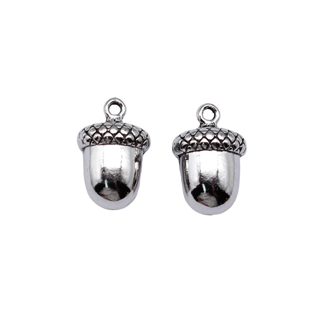 Acorn Charms Christmas Tree Pendants For Forest Nature Themed Jewelry