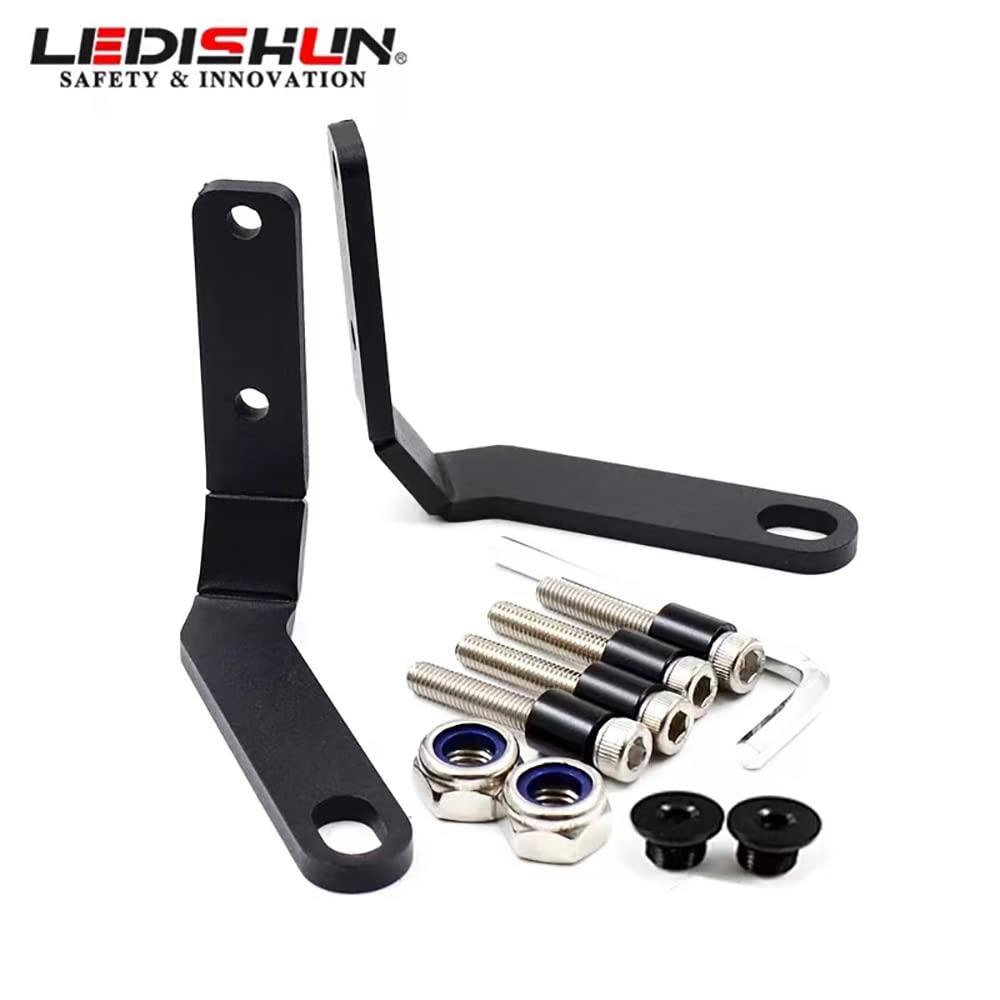 LEDISHUN Mirror Under Mounting Bracket for Rebel 250 and Rebel 500 (Mirror body not included) Stainless Steel Black REBEL500 REBEL250