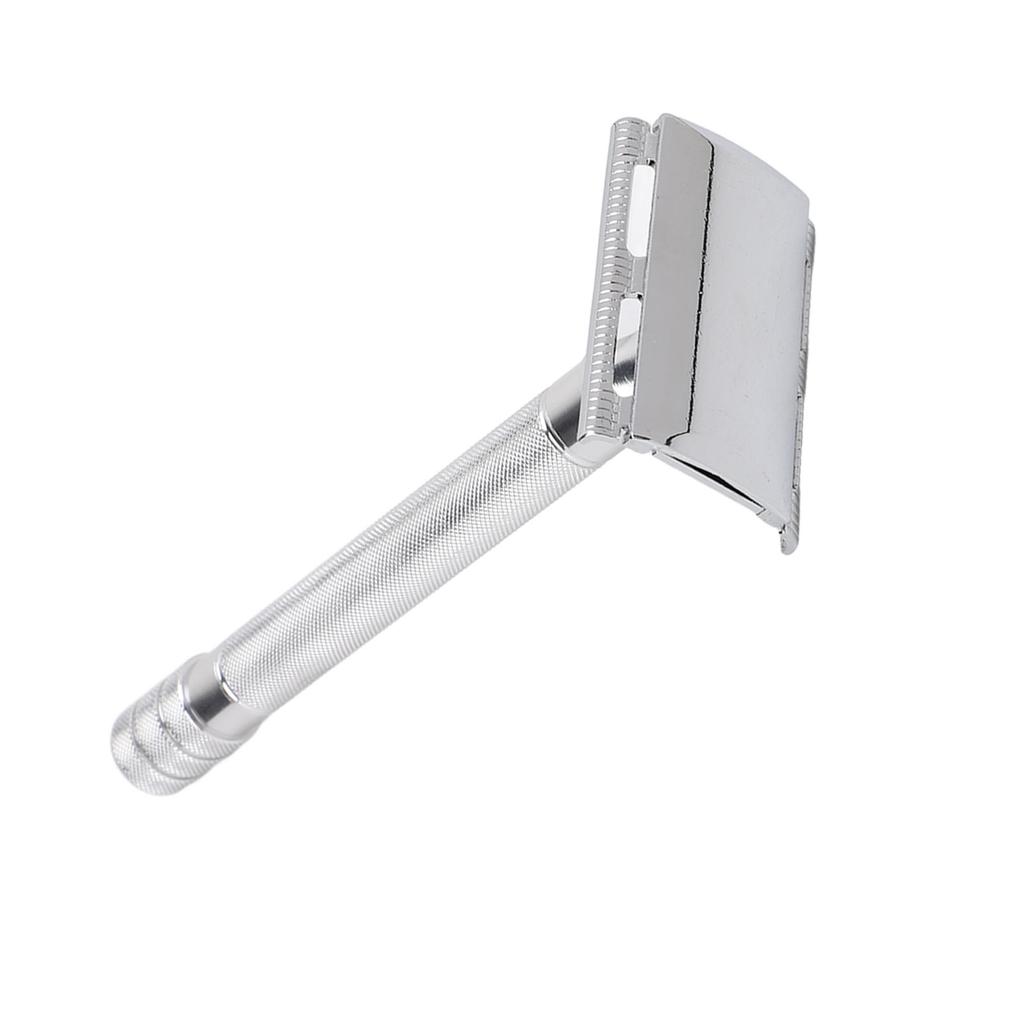 Doppelklingen-Sicherheitstrimmer Langer Griff Metall Bartschneider Set Vintage Bartschneider mit Ständer