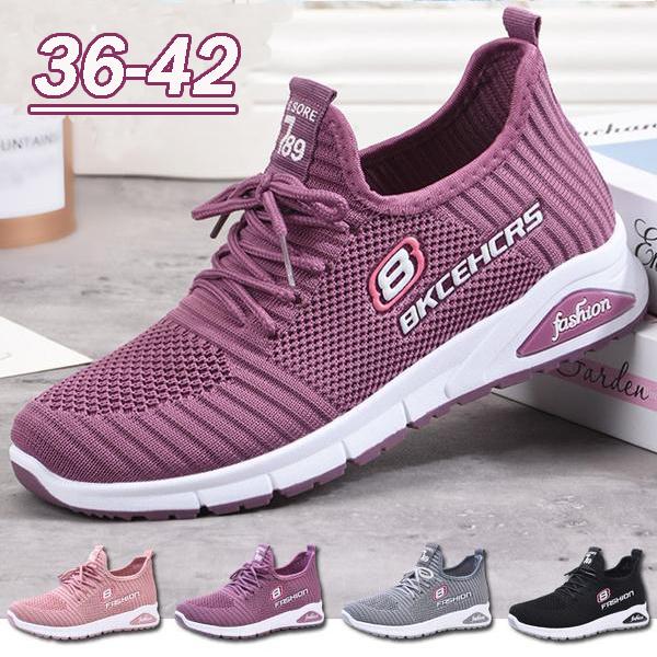 KTYMUDR Damen Sommersneaker - Atmungsaktive Sportschuhe Mit Plateau-Sohle