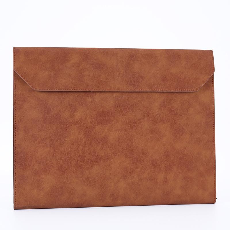 Large Capacity A4 Leather File Bag - Multifunctional Business Office Folder