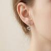 Premium 925 Sterling Silver Jewelry for Dates Gold Plated Cute Hollow Love Heart Shaped Moissanite Drop Stud Earrings for Women