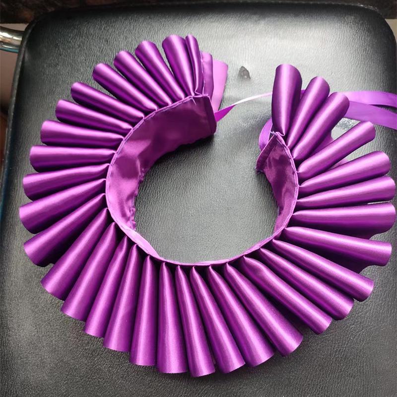 Elizabethan Neck Ruff Tulle Scarf Decorative False Collar Ruffled Removable High Collar Clown Necklace Cosplay Costume Accessory