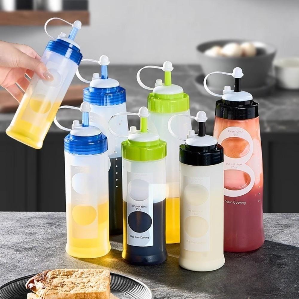 New 350ml 650ml Squeeze Sauce Bottle Plastic Large Capacity Tomato Catchup Dispenser Squeeze Bottles Picnic Cooker