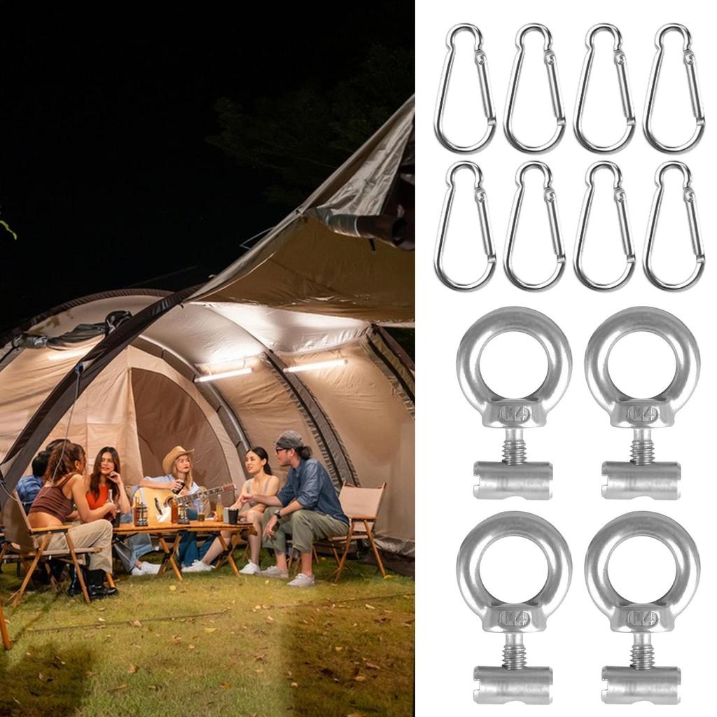 Track Mount Eyelet Rail Vertical Tie Down Eyelet Rail Mount Secure Kayak Screws Outdoor Parts for Vehicles RV Canoe Fixing Tool