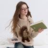 Sancai Fun Jacquard Lapel Knit Sweater
