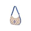 New MLB Denim Dumpling Bag, Shoulder Bag, Handbag Women's Brown 3ABQL023N-43SAL