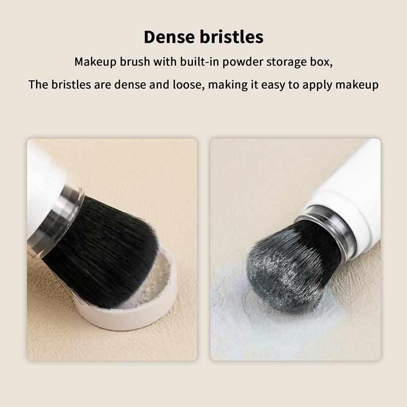 Multifunktionaler 2-in-1 Foundation-Pinsel Make-up-Pinsel Leerer Reise-Rouge mit nachfüllbarer Puderdose Make-up Schönheitswerkzeuge