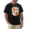 Fox With Cup Of Hot Chocolate Tshirt Essential Solid Color Tshirt