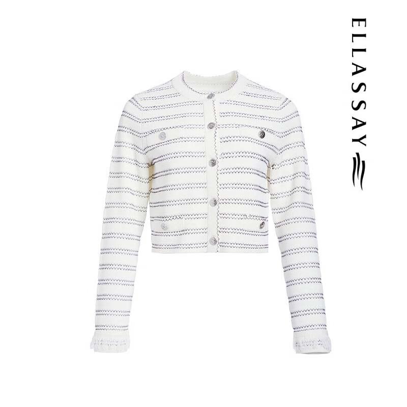 ELLASSAY Women's Versatile Short Knit Cardigan