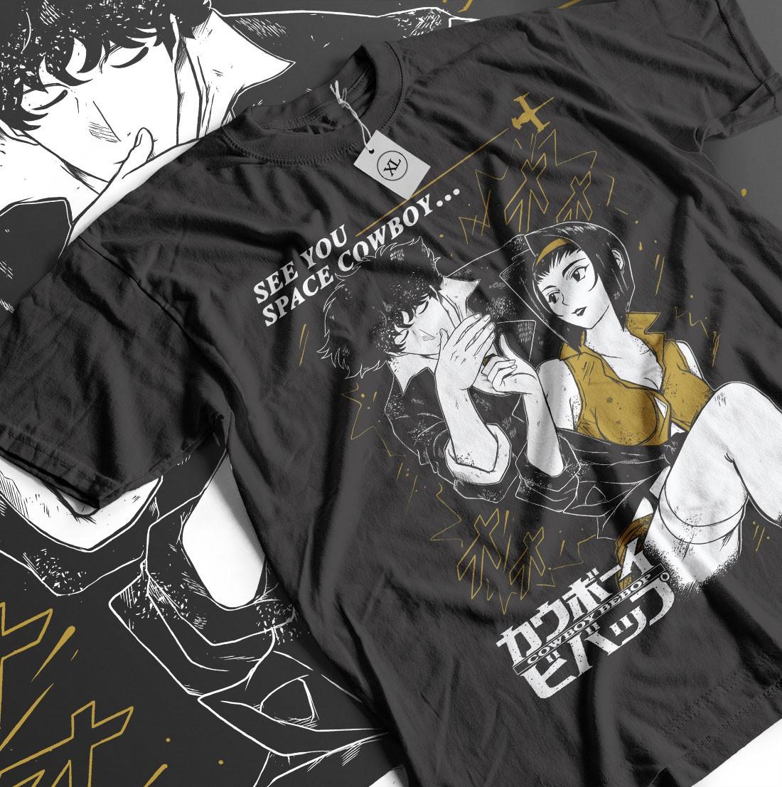 Cowboy Bebop TShirt Edward Tee Judy Spike Spiegel Shirt Faye Valentine Shirt S
