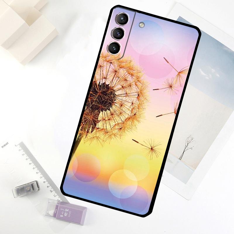 Dandelion Flowers Phone Case For Samsung Galaxy S25 S24 S23 S22 S21 S20 Ultra S9 S10 Plus S23 FE S25 FE Cover