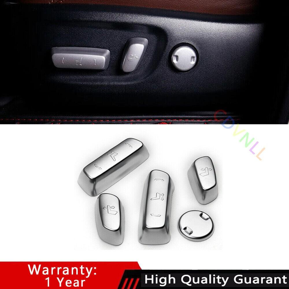 For Toyota 4Runner 2010-2021 Matte Silver Car Seat Adjustment Button Cover Trim