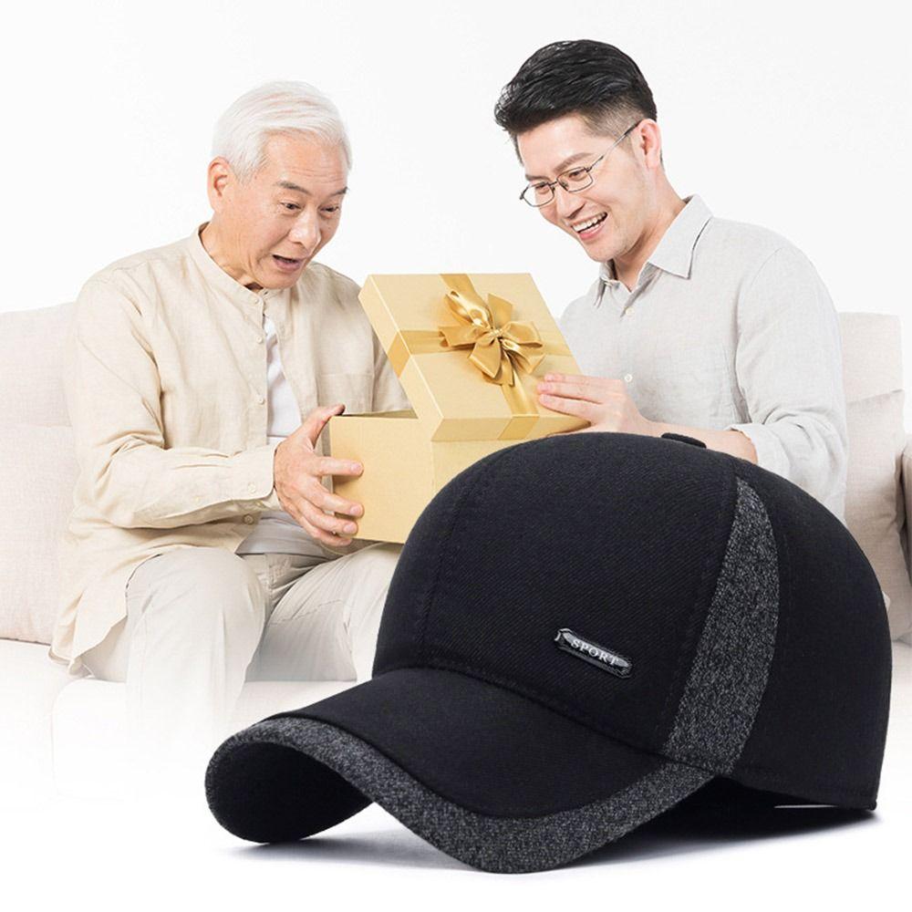 

Ear Protection Thicker Baseball Cap Windproof Winter Hat Outdoor Bomber Hats for Men кавовий