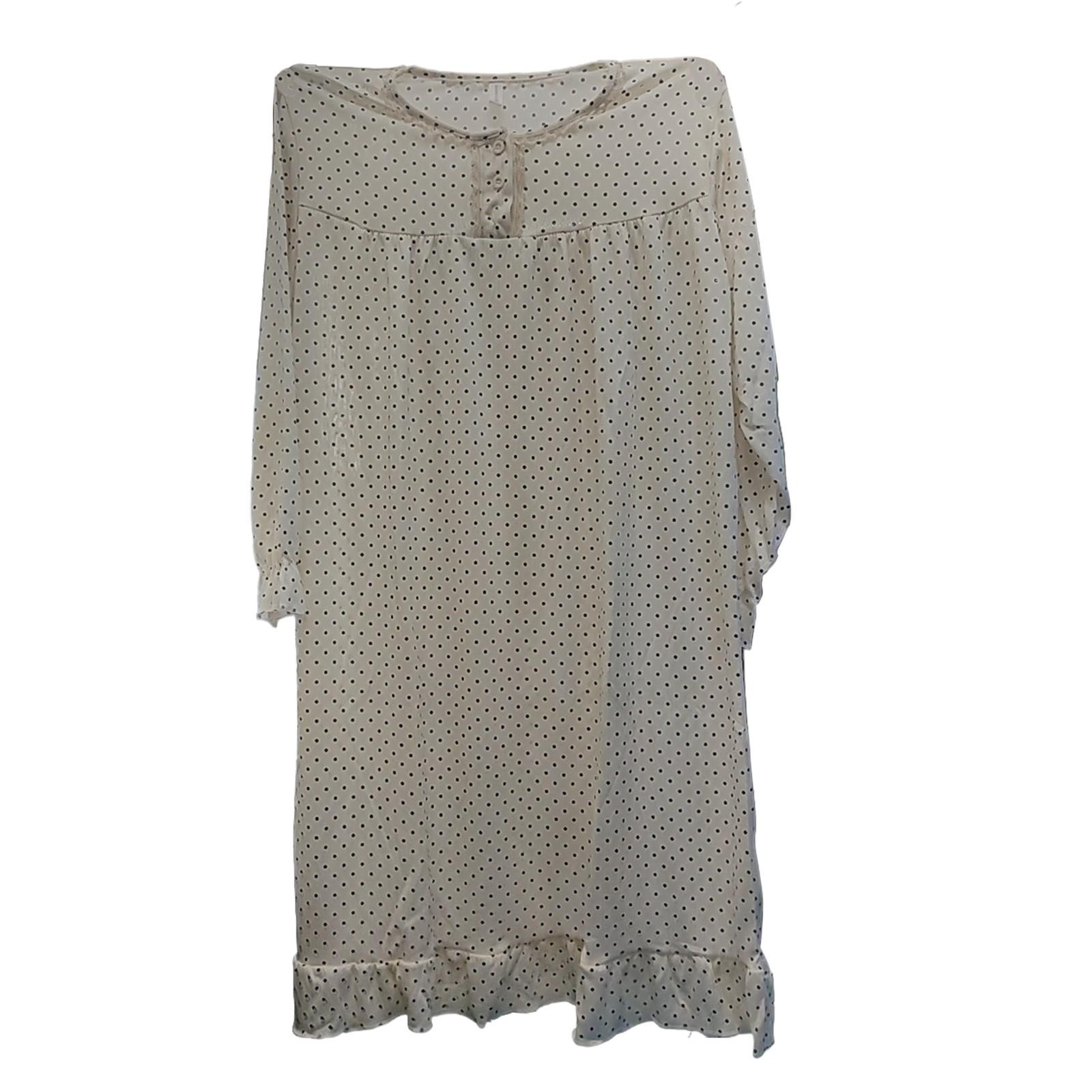 

Женская круглая горловина повседневная удобная с длинным рукавом свободная милая домашняя ночная рубашка XL хаки