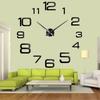 3D Dekorativní Nástěnné Hodiny na Baterie Odnímatelná Zrcadlová Nálepka