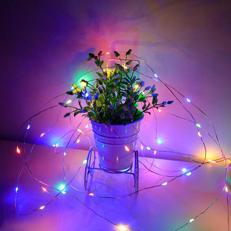 Battery-Powered LED Copper Wire String Lights for Festive Decoration