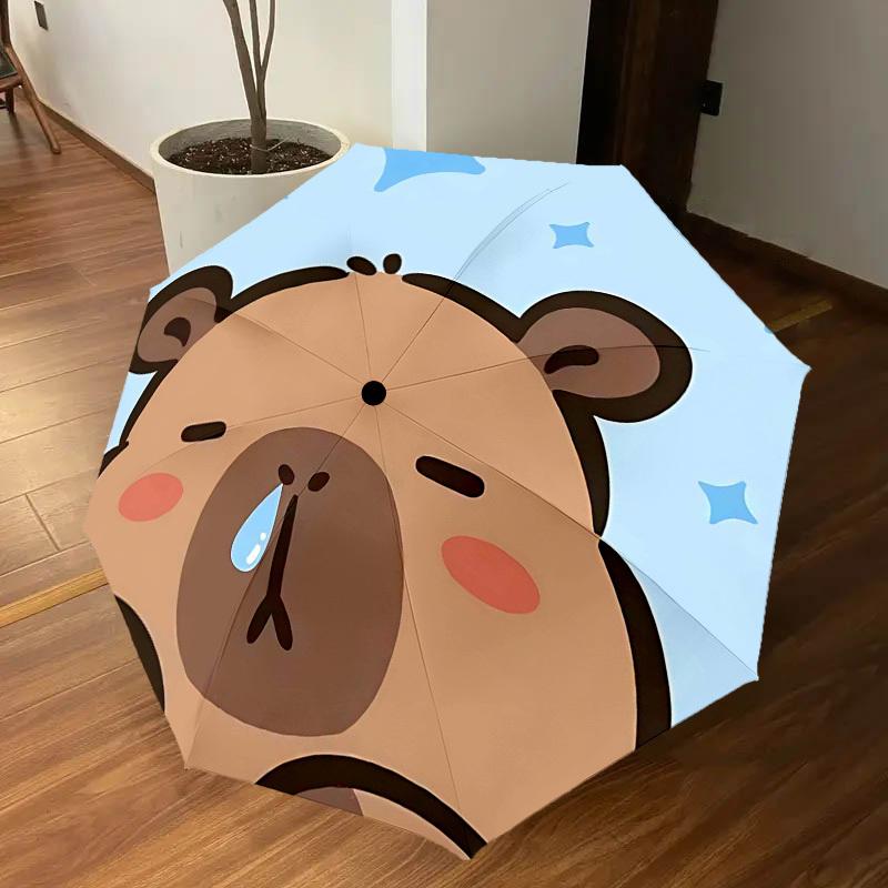 1 Stück Bären-Schrei-Regenschirm - 8 Speichen verstärkt, Automatisches Öffnen, Leicht & Langlebig, Niedliches Modeaccessoire für Draußen - T353