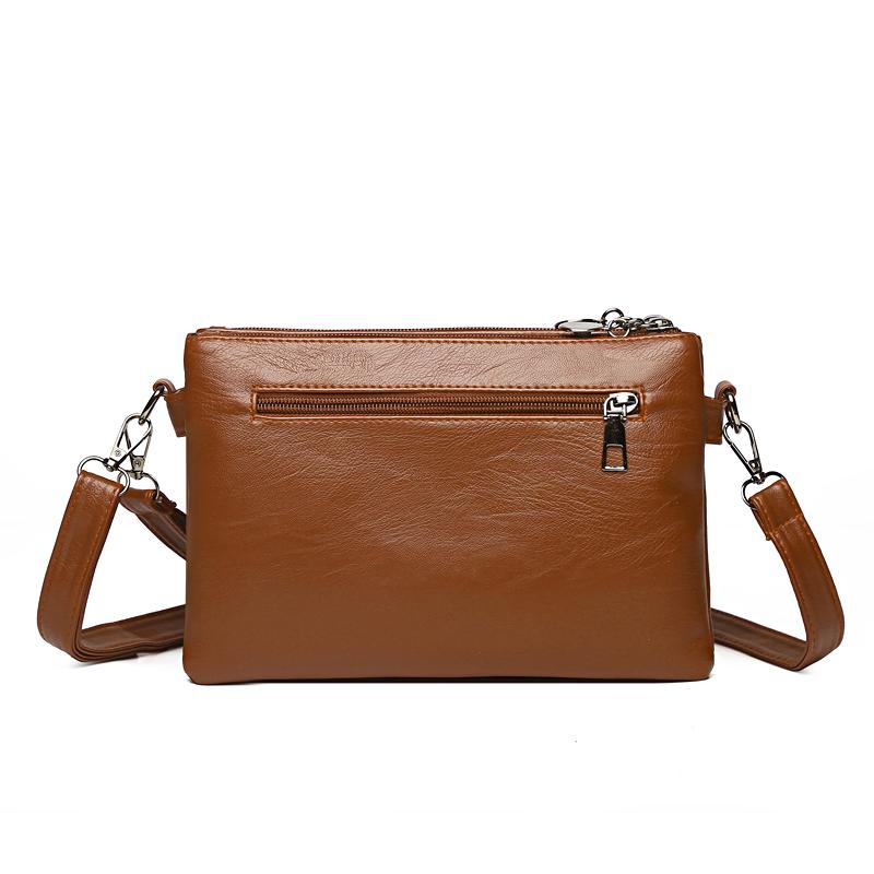 Middle-aged Mother Bag Female PU Messenger Bag Multi-layer Shoulder Bag