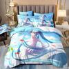 Hatsune Miku Duvet Cover Pillowcase Bedding Set Adult Boy Girl Bedroom Decoration Children Single Double Large Siz