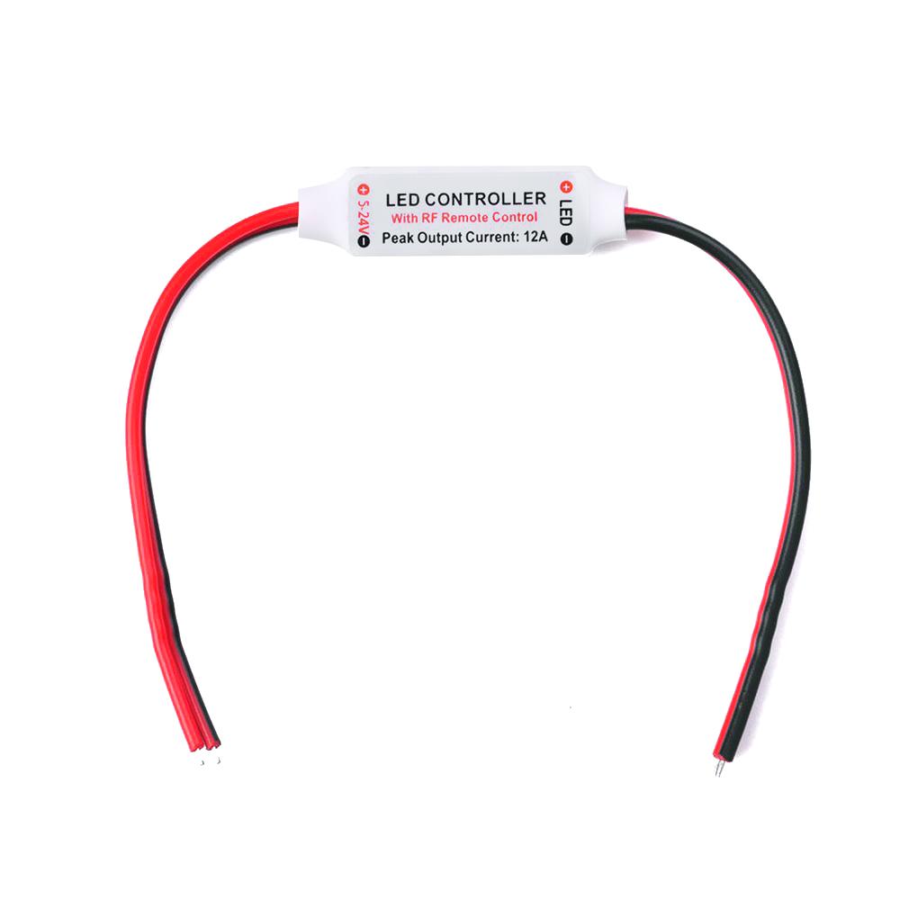 Top 12V Inline Remote Controller LED Strip Light Switch Dimmer RF Wireless