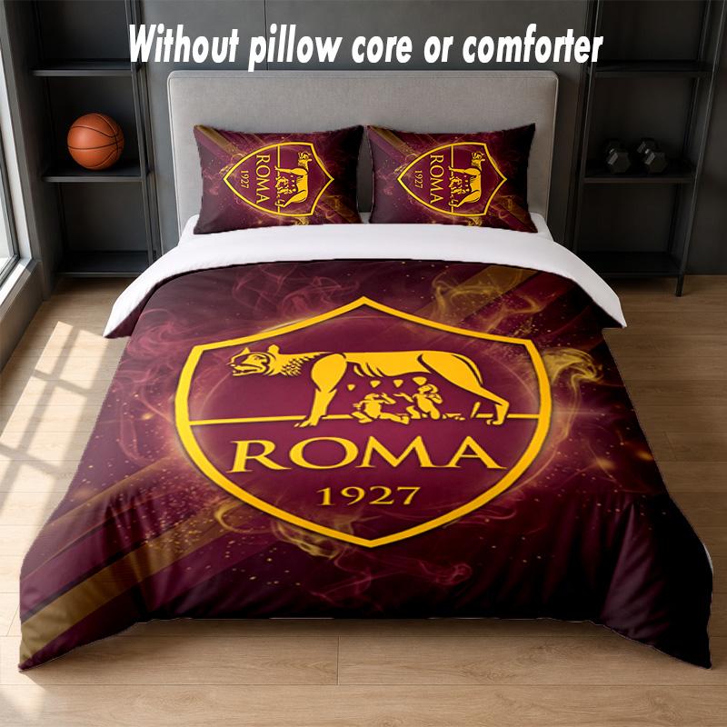 AS Roma Design Postel Povlečení 1 Povlak na přikrývku + 2 Povlaky na polštář Měkké Prodyšné Domácí Lůžkoviny