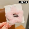 10Pcs Winter Plush Y2K Star Bb Hair Clips For Women Hairpins Cute Fluffy Side Bangs Clips  Headdress Hair Accessories
